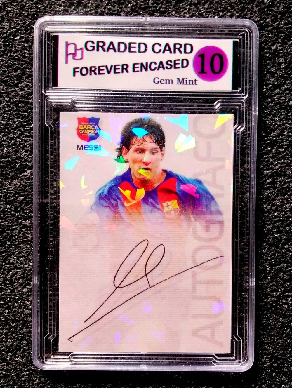 Lionel Messi Argintina  Soccer MVP Cracked Ice Autograph  Rookie Card